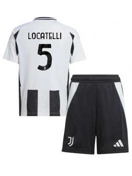 Detské Futbalové oblečenie Juventus Manuel Locatelli #5 2024-25 Krátky Rukáv - Domáci (+ trenírky)